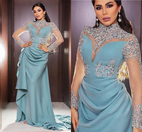 arabic long sleeve evening dresses 2019 hand beaded applique robe de soiree musulman high neck prom dress party gowns, Black
arabic long sleeve evening dresses 2019 hand beaded applique robe de soiree musulman high neck prom dress party gowns, Black