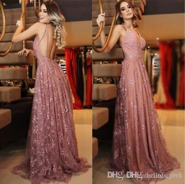 african new a line lace elegant evening formal dresses 2019 backless yousef aljasmi plus size prom dresses robes de cocktail abendkleider, Black;red