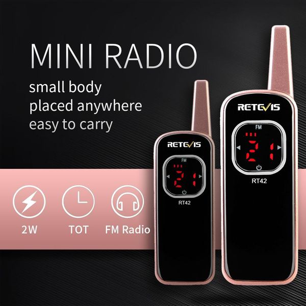 2pcs retevis rt642/rt42 mini walkie talkie pmr radio pmr446 frs fm radio rechargeable portable two way handy walkie-talkie
2pcs retevis rt642/rt42 mini walkie talkie pmr radio pmr446 frs fm radio rechargeable portable two way handy walkie-talkie