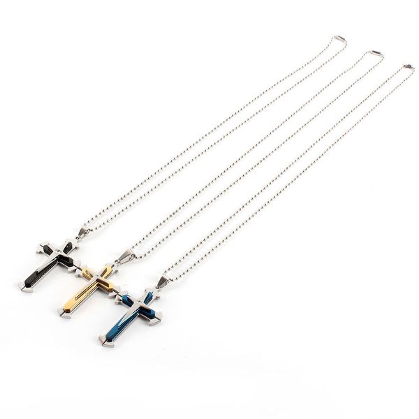 европейские и американские ювелирные мужские ожерелья; трехэтажная подвеска в виде креста, Silver
европейские и американские ювелирные мужские ожерелья; трехэтажная подвеска в виде креста, Silver