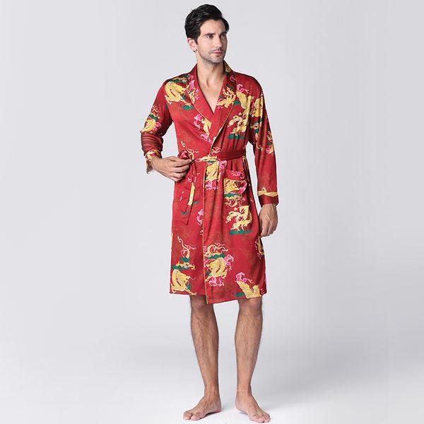 spring and summer men's pajamas silk long sleeve robe men's dressing gown bathrobe home service thin colorful sleepwear, Black;brown
spring and summer men's pajamas silk long sleeve robe men's dressing gown bathrobe home service thin colorful sleepwear, Black;brown