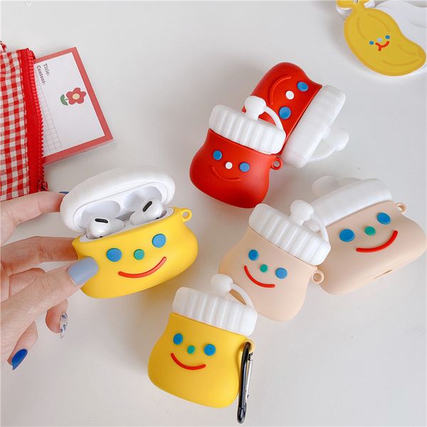cartoon ketchup salad peanut butter dressing bluetooth wireless headset cover for apple airpods 1 2 pro charging case
cartoon ketchup salad peanut butter dressing bluetooth wireless headset cover for apple airpods 1 2 pro charging case