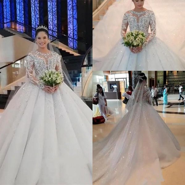 vintage princess wedding dresses 2019 arabic muslim sheer neck long sleeves formal bride bridal gowns plus size custom made, White
vintage princess wedding dresses 2019 arabic muslim sheer neck long sleeves formal bride bridal gowns plus size custom made, White
