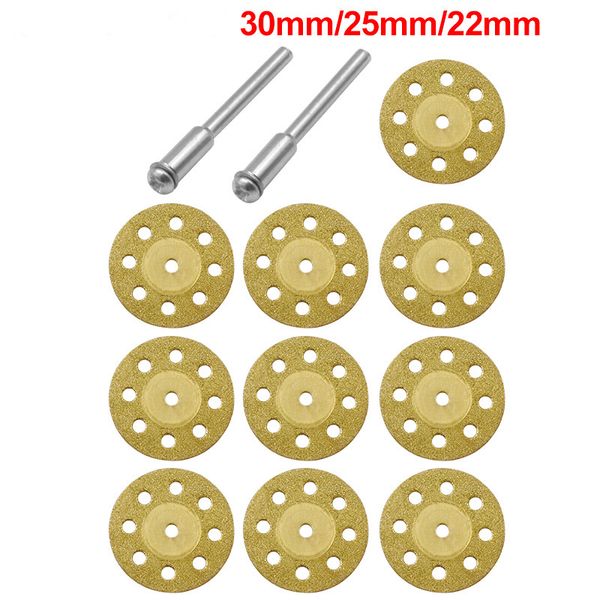 10pc 20/22/25/30mm mini diamond saw blade gold cutting discs with 2x connecting shank for dremel drill fit rotary tool
10pc 20/22/25/30mm mini diamond saw blade gold cutting discs with 2x connecting shank for dremel drill fit rotary tool