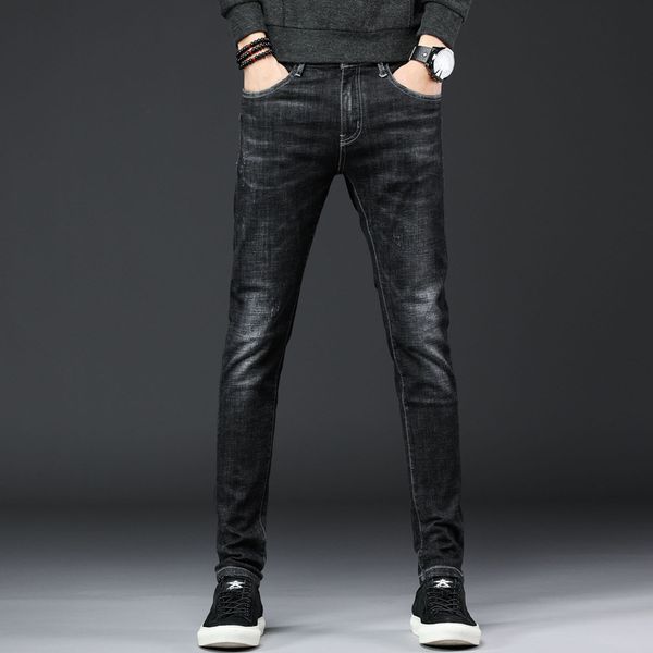 new korean fashion slim, worn, cat cotton jeans men's spring stretch straight feet casual trousers, Blue
new korean fashion slim, worn, cat cotton jeans men's spring stretch straight feet casual trousers, Blue