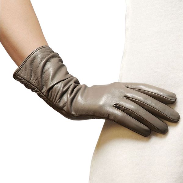 genuine leather women gloves thermal velvet lined winter sheepskin glove fashion casual elegant lady driving gloves l010nc, Blue;gray
genuine leather women gloves thermal velvet lined winter sheepskin glove fashion casual elegant lady driving gloves l010nc, Blue;gray