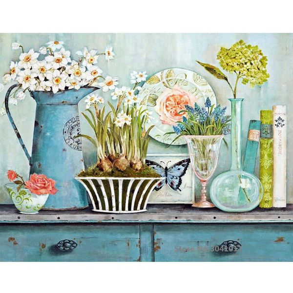diy framed flower and vase diy oil painting by numbers canvas painting for wedding decoration home decor drop shipping ra3409
diy framed flower and vase diy oil painting by numbers canvas painting for wedding decoration home decor drop shipping ra3409