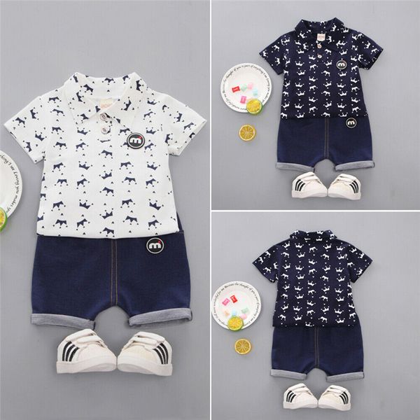 1-5y casual kids baby boy clothes sets printed lapel short-sleeved t-shirt+denim shorts summer boy cotton outfits 2pcs 1-5y, White
1-5y casual kids baby boy clothes sets printed lapel short-sleeved t-shirt+denim shorts summer boy cotton outfits 2pcs 1-5y, White