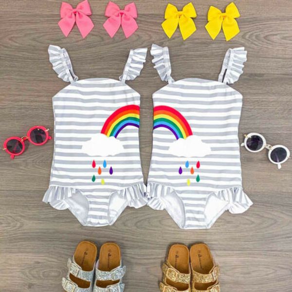 children's swimwear summer toddler kids baby girls rainbow bikini set swimsuit bathing suit 
children's swimwear summer toddler kids baby girls rainbow bikini set swimsuit bathing suit