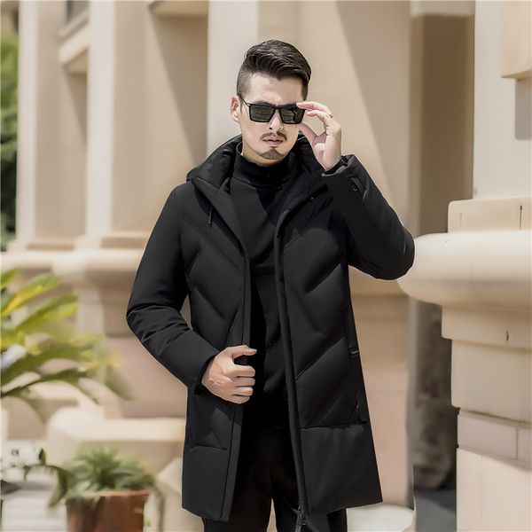 winter long jacket men hooded slim mens windbreaker parkas hombre jacket coat cashmere cotton clothing men 2019 new, Tan;black 
winter long jacket men hooded slim mens windbreaker parkas hombre jacket coat cashmere cotton clothing men 2019 new, Tan;black