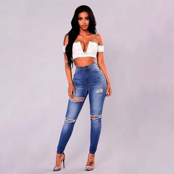 skinny jeans women denim pants holes destroyed knee pencil pants casual trousers denim stretch ripped jeans 2019 new, Blue
skinny jeans women denim pants holes destroyed knee pencil pants casual trousers denim stretch ripped jeans 2019 new, Blue