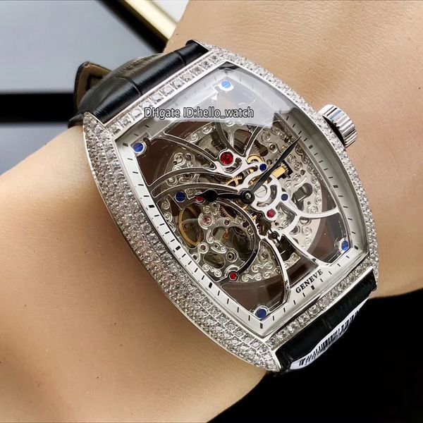 new 40mm men's collection 8880 b s6 sqt d silver skeleton dial tourbillon automatic mens watch silver case diamond bezel leather watche, Slivery;brown
new 40mm men's collection 8880 b s6 sqt d silver skeleton dial tourbillon automatic mens watch silver case diamond bezel leather watche, Slivery;brown