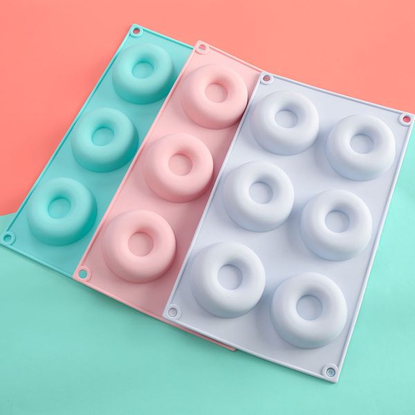 6-hole silicone dount mould baking pan reusable heat resistant non-stick mold diy decor tools kitchen baking tools
6-hole silicone dount mould baking pan reusable heat resistant non-stick mold diy decor tools kitchen baking tools