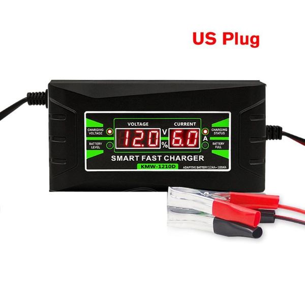 automatic full smart 12v 6a lead acid / gel car battery charger w / lcd display us eu plug smart battery quick charger
automatic full smart 12v 6a lead acid / gel car battery charger w / lcd display us eu plug smart battery quick charger