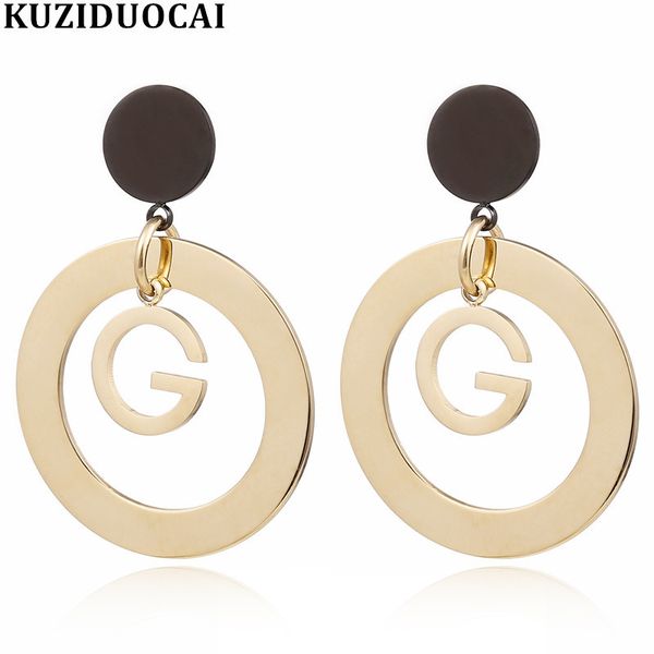 kuziduocai new fashion jewelry circle dangle letter g titanium stainless steel statement drop earrings for women girls oorbellen, Silver
kuziduocai new fashion jewelry circle dangle letter g titanium stainless steel statement drop earrings for women girls oorbellen, Silver