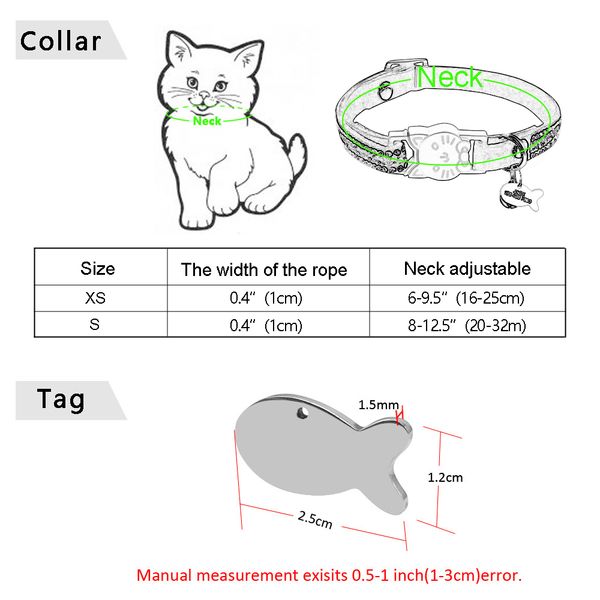 kitten cat name collar quick release pet cat safety collars with bell personalized fish id tag bling rhinestone cats necklace
kitten cat name collar quick release pet cat safety collars with bell personalized fish id tag bling rhinestone cats necklace