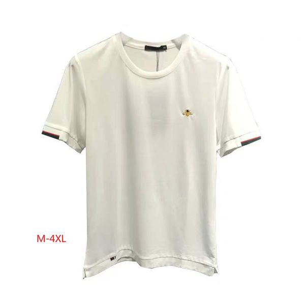 fashion mens t-shirt designer bee embroidery luxury style breathable comfort soft t-shirt 3 color size -4xl gl2004231, White;black 
fashion mens t-shirt designer bee embroidery luxury style breathable comfort soft t-shirt 3 color size -4xl gl2004231, White;black
