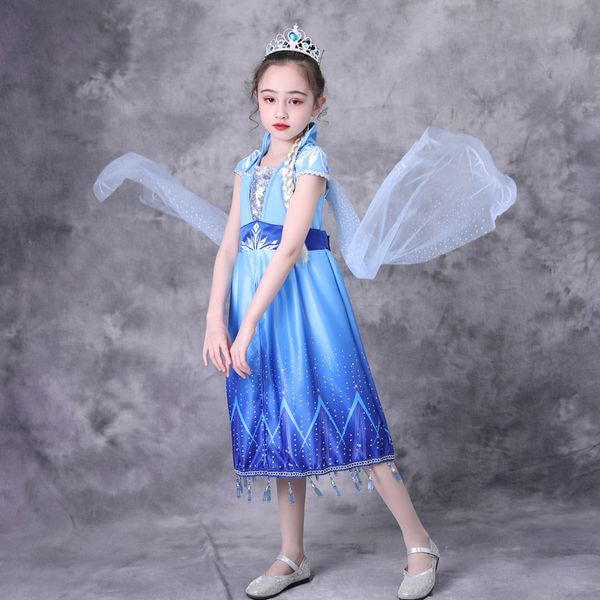 girls dress aisha short sleeve printed dress children summer princess dresses 2020 new novelty style skirts girls luxury ball gowns new, Red;yellow