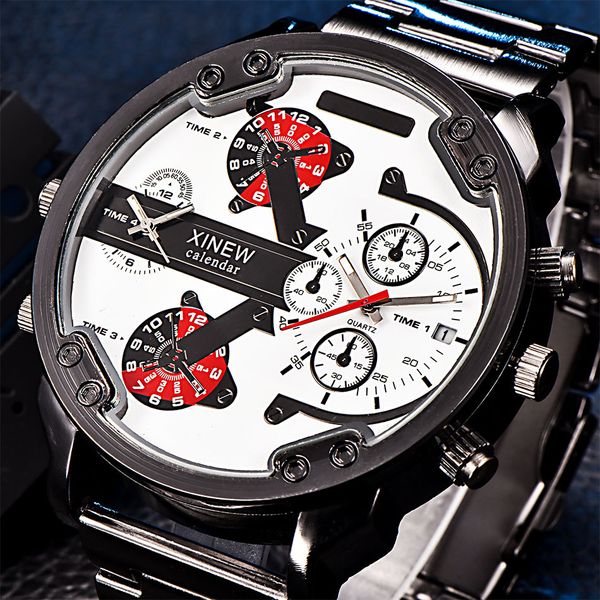 men's fashion luxury watch stainless steel sport analog quartz mens wristwatch clock men relojes para hombre, Slivery;brown
men's fashion luxury watch stainless steel sport analog quartz mens wristwatch clock men relojes para hombre, Slivery;brown