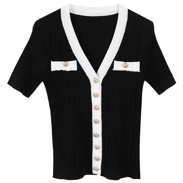 gruiiceen 2020 summer new single breasted slim sweater cardigans woman fashion short sleeve v neck sweater jacket, White
gruiiceen 2020 summer new single breasted slim sweater cardigans woman fashion short sleeve v neck sweater jacket, White
