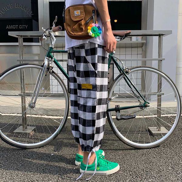 men japanese streetwear plaid harem pants 2020 harajuku sweatpants men baggy casual joggers pants male korean trousers, Black
men japanese streetwear plaid harem pants 2020 harajuku sweatpants men baggy casual joggers pants male korean trousers, Black