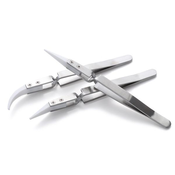 1/3pcs anti-static reverse ceramic tweezers electronic cigarette heat resistant conductive curved straight tweezers hand tools
1/3pcs anti-static reverse ceramic tweezers electronic cigarette heat resistant conductive curved straight tweezers hand tools