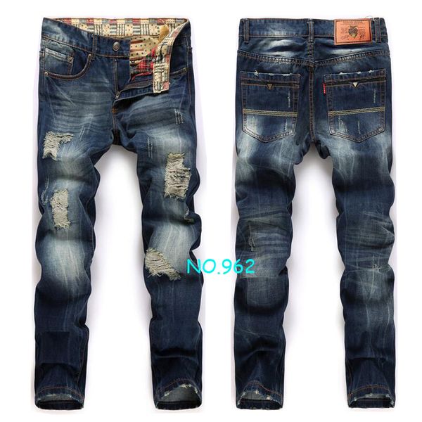 men's jeans hole casual ripped jeans men hiphop pants straight for men denim trousers, Blue
men's jeans hole casual ripped jeans men hiphop pants straight for men denim trousers, Blue