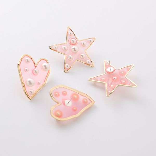 new fashion geometric irregular acrylic heart studs earrings imitation pearl transparent ear studs for women party jewelry gifts, Golden;silver
new fashion geometric irregular acrylic heart studs earrings imitation pearl transparent ear studs for women party jewelry gifts, Golden;silver