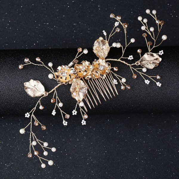 romantic pearl gold flower hair comb clips crystal hairband wedding bride tiaras crown headband jewelry hair accessories, Golden;white
romantic pearl gold flower hair comb clips crystal hairband wedding bride tiaras crown headband jewelry hair accessories, Golden;white