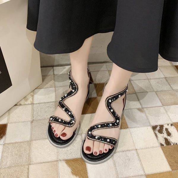 rhinestone sandals female shoe shoes 2020 women's clear heels with ladies closed pearl gladiator sandals women sale beige flat, Black
rhinestone sandals female shoe shoes 2020 women's clear heels with ladies closed pearl gladiator sandals women sale beige flat, Black
