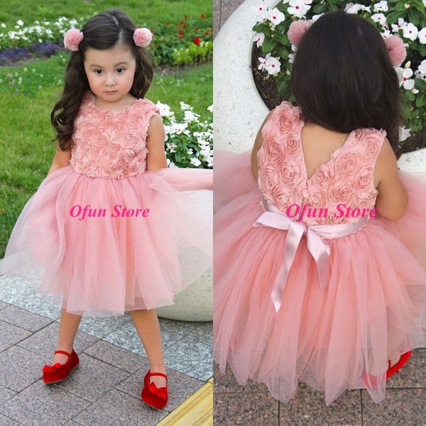 blush pink jewel neck sleeveless flower girl dress hand made flowers tulle covered button knee length a line girls pageant dresses, White;blue
blush pink jewel neck sleeveless flower girl dress hand made flowers tulle covered button knee length a line girls pageant dresses, White;blue