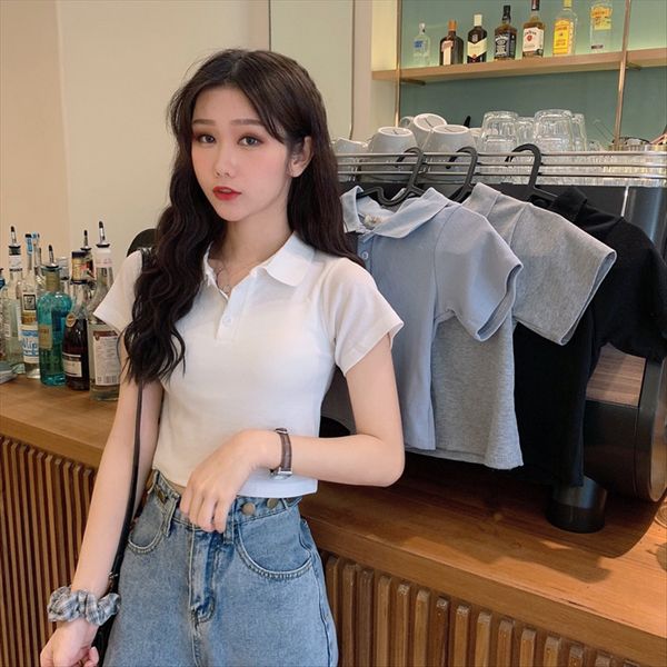 2020 women's polo navel -sleeved women 2020 women's polo slim slim navel t-shirt short short short-sleeved t-shirt women, White
2020 women's polo navel -sleeved women 2020 women's polo slim slim navel t-shirt short short short-sleeved t-shirt women, White