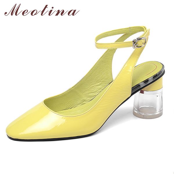 meotina high heels women shoes natural genuine leather round high heel ankle strap shoes transparent buckle party lady 39, Black
meotina high heels women shoes natural genuine leather round high heel ankle strap shoes transparent buckle party lady 39, Black