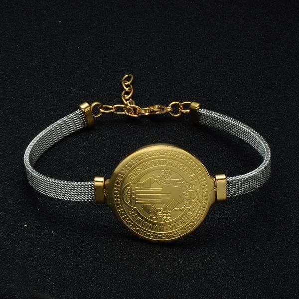 2020 fashion 18k gold plated stainless steel chain religious bracelet for men jewelry bracelets women gifts jewelries 1pz, Black
2020 fashion 18k gold plated stainless steel chain religious bracelet for men jewelry bracelets women gifts jewelries 1pz, Black