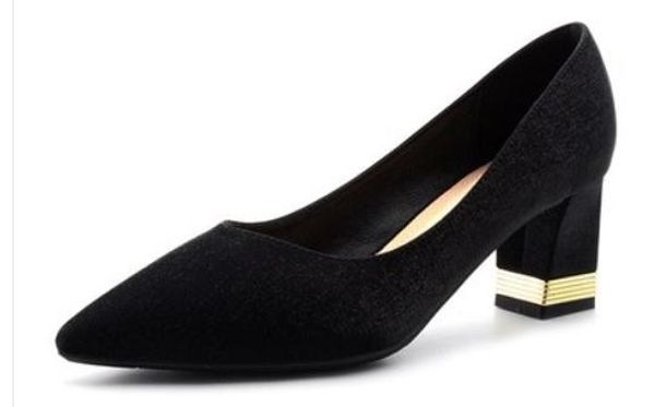2019 women's shoes in spring and autumn with new style high heel coarse heel pointed end suede @98, Black
2019 women's shoes in spring and autumn with new style high heel coarse heel pointed end suede @98, Black