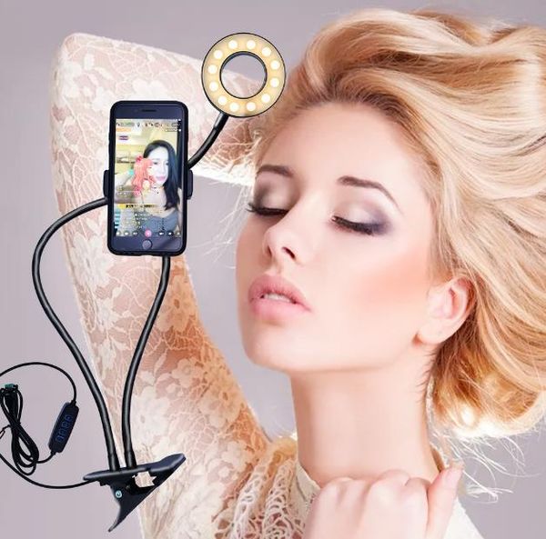 universal selfie ring light with flexible mobile phone holder lazy bracket desk lamp led light for live stream office kitchen
universal selfie ring light with flexible mobile phone holder lazy bracket desk lamp led light for live stream office kitchen