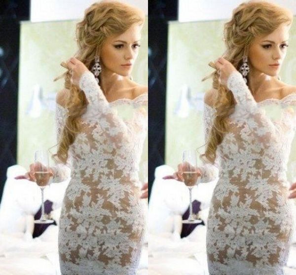 2019 gorgeous long sleeve cocktail dress portrait sheath cocktail party dress gowns lace appliques short tulle white cocktail dresses, Black
2019 gorgeous long sleeve cocktail dress portrait sheath cocktail party dress gowns lace appliques short tulle white cocktail dresses, Black
