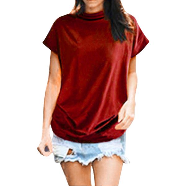 summer plus size s-6xl women turtleneck cotton broadcloth short sleeve solid casual new fashion hip #yl5, White
summer plus size s-6xl women turtleneck cotton broadcloth short sleeve solid casual new fashion hip #yl5, White