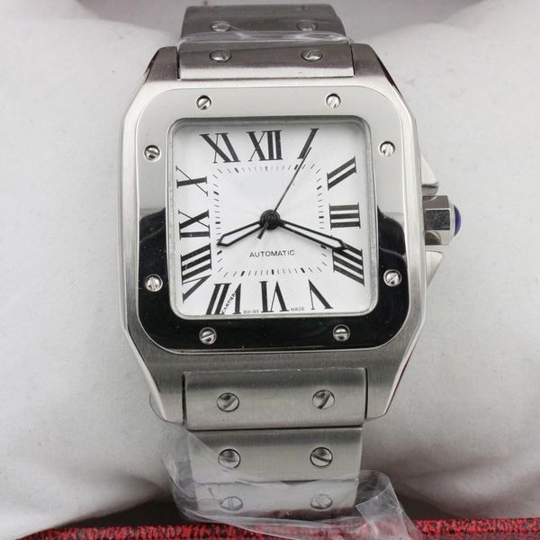 6 colors luxury watch men 40mm sants automatic mechanical movement stainless steel sweeping movement watches watch, Slivery;brown
6 colors luxury watch men 40mm sants automatic mechanical movement stainless steel sweeping movement watches watch, Slivery;brown