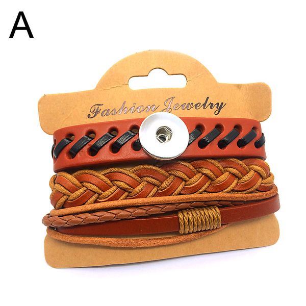 real genuine leather 229 hand weave 18mm snap button bracelet set interchangeable charm jewelry for women men gift, Black
real genuine leather 229 hand weave 18mm snap button bracelet set interchangeable charm jewelry for women men gift, Black