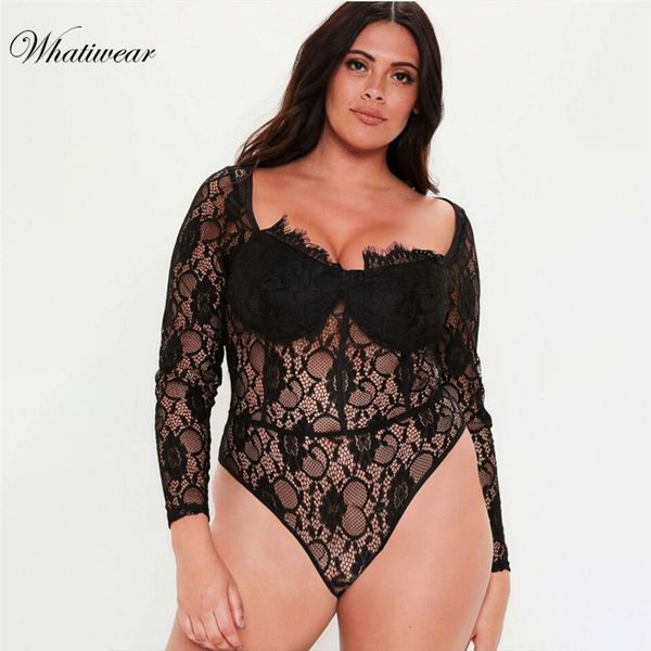 whatiwear 2019 plus size deep v neck embroidery bodysuit women long sleeve transparent lace body romper summer jumpsuit, Black;white
whatiwear 2019 plus size deep v neck embroidery bodysuit women long sleeve transparent lace body romper summer jumpsuit, Black;white