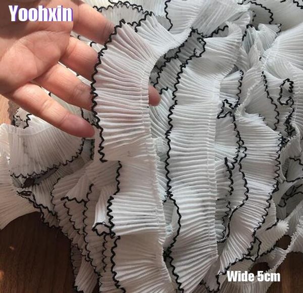 5cm wide pleated chiffon elastic lace ruffle cropped ribbon 3d flowers dress collar applique of guipure embroidery diy craft, Pink;blue
5cm wide pleated chiffon elastic lace ruffle cropped ribbon 3d flowers dress collar applique of guipure embroidery diy craft, Pink;blue