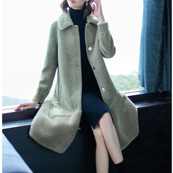 hanzangl 2019 winter wool fur coat women's large grain sheep sheared coat thick warm long overcoat beige/camel/pink/green, Black
hanzangl 2019 winter wool fur coat women's large grain sheep sheared coat thick warm long overcoat beige/camel/pink/green, Black