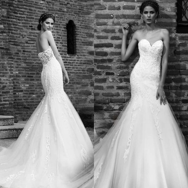 2019 mermaid wedding dresses bien savvy tulle sweep train lace appliqued bridal gowns custom made plus size wedding dress, White
2019 mermaid wedding dresses bien savvy tulle sweep train lace appliqued bridal gowns custom made plus size wedding dress, White