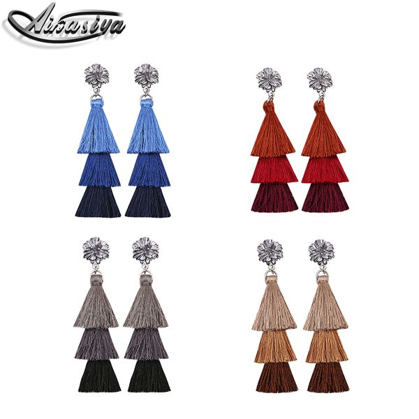 new fashion long tassel snowflake earrings for women bohemian multi-layer earrings handmade cute dangle fashion jewelry, Silver
new fashion long tassel snowflake earrings for women bohemian multi-layer earrings handmade cute dangle fashion jewelry, Silver