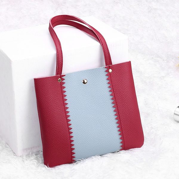 korean style pu leather bags for women 2018 fashion patchwwork rivet handbag casual shoulder bag sac a main
korean style pu leather bags for women 2018 fashion patchwwork rivet handbag casual shoulder bag sac a main