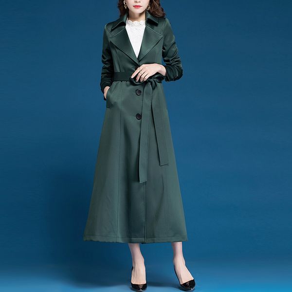 spring fall fashion women elegant green long trench coat , female womens korean slim coats woman windbreaker 3xl overcoat, Tan;black
spring fall fashion women elegant green long trench coat , female womens korean slim coats woman windbreaker 3xl overcoat, Tan;black