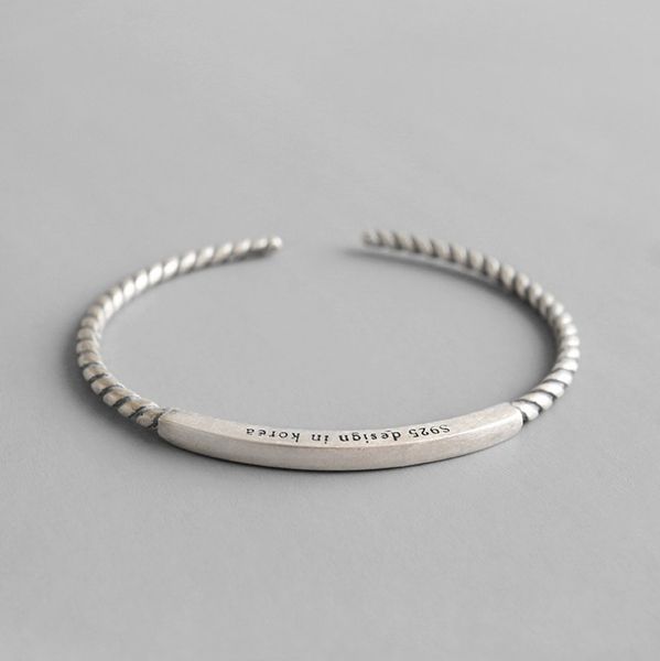 vintage korean s925 sterling silver woven bangle silver open cuff bangle bracelet female fine jewelry, Black
vintage korean s925 sterling silver woven bangle silver open cuff bangle bracelet female fine jewelry, Black