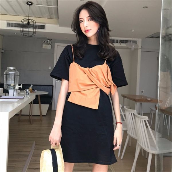 summer suit loose umbrella meat slimming slimming sling t-shirt ins two-piece suit dress sling dress female, White
summer suit loose umbrella meat slimming slimming sling t-shirt ins two-piece suit dress sling dress female, White