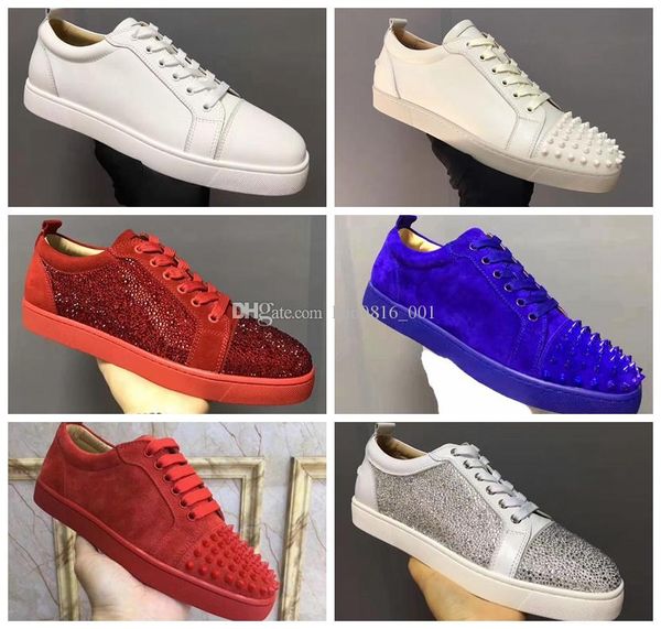 designs shoes spike junior calf low cut mix 20 red bottom sneaker luxury party wedding shoes genuine leather spikes lace-up casual shoes new, Black
designs shoes spike junior calf low cut mix 20 red bottom sneaker luxury party wedding shoes genuine leather spikes lace-up casual shoes new, Black